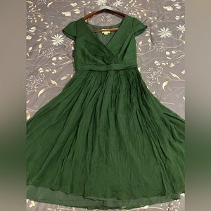 dark green dress